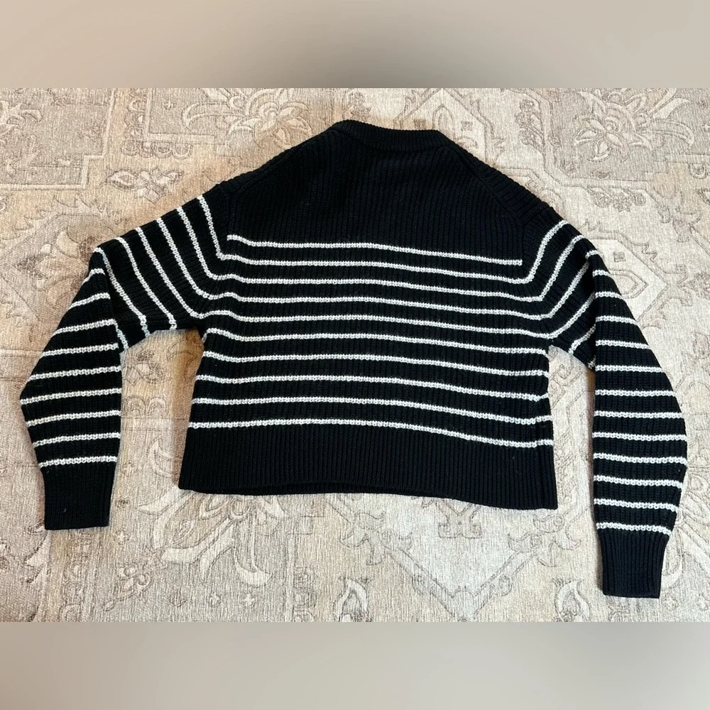 Wilfred Black & White Stripe Wool Sweater - Picture 4 of 5